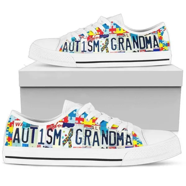 Autism Grandma Low Top Shoes